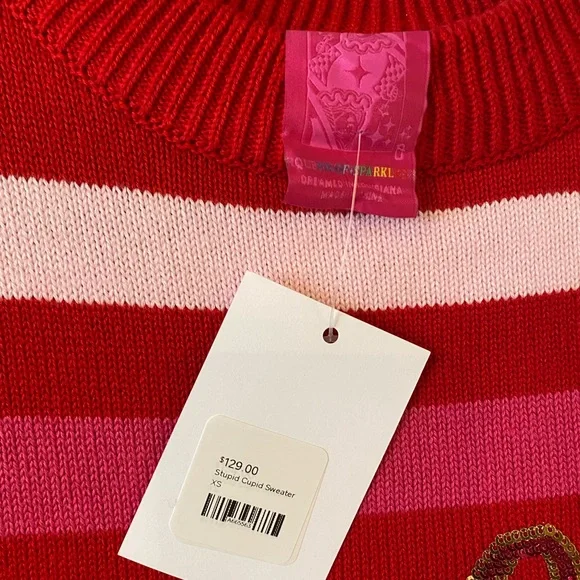 QUEEN OF SPARKLES Red Cupid Sweater - Picture 6 of 8